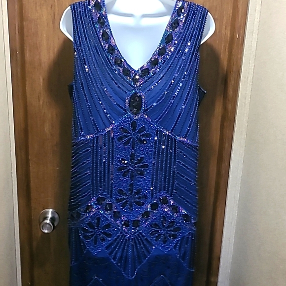 Beautiful Beaded Flapper Dress (XL) - Picture 5 of 8
